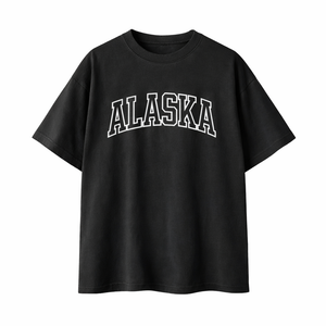 Alaska State Pride T-Shirt in Black / White