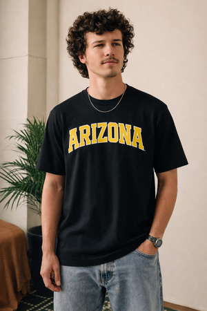 Arizona State Pride T-Shirt in Black / Yellow — lifestyle 1