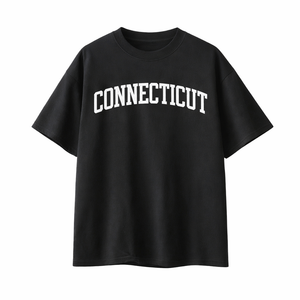 Connecticut State Pride T-Shirt in Black / White