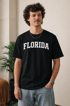 Florida State Pride T-Shirt in Black / White — lifestyle 1