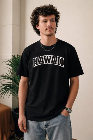 Hawaii State Pride T-Shirt in Black / White — lifestyle 1