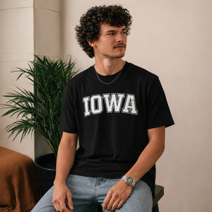 Iowa State Pride T-Shirt in Black / White — lifestyle 2