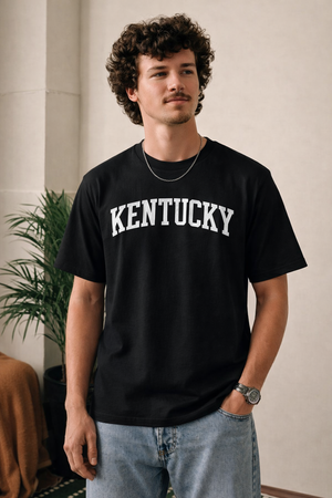 Kentucky State Pride T-Shirt in Black / White — lifestyle 1