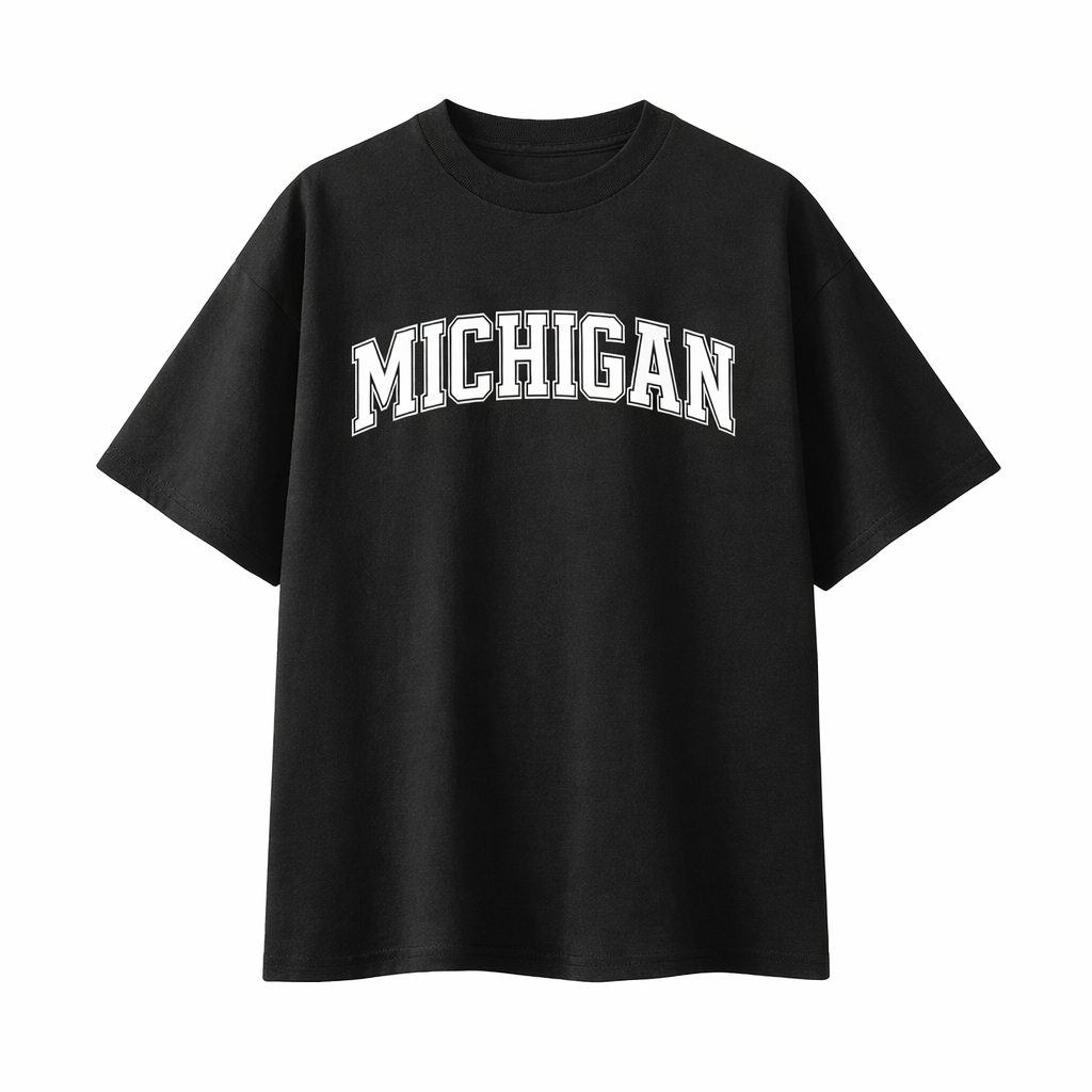 Michigan State Pride T-Shirt in Black / White