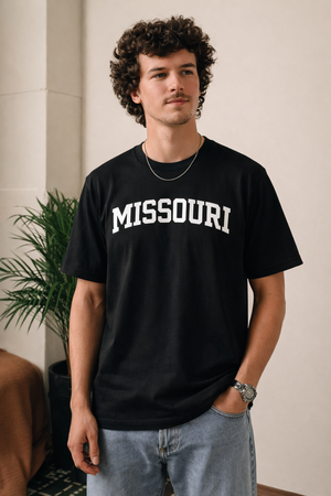 Missouri State Pride T-Shirt in Black / White — lifestyle 1