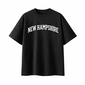 New Hampshire State Pride T-Shirt in Black / White