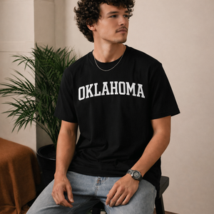 Oklahoma State Pride T-Shirt in Black / White — lifestyle 2