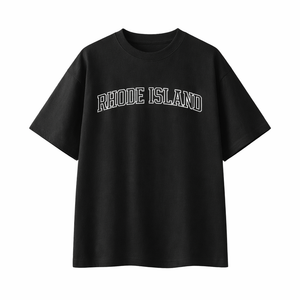Rhode Island State Pride T-Shirt in Black / White