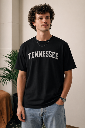 Tennessee State Pride T-Shirt in Black / White — lifestyle 1