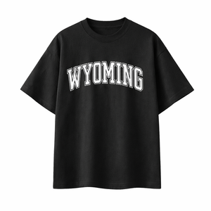 Wyoming State Pride T-Shirt in Black / White