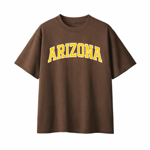 Arizona State Pride T-Shirt in Coffee / Yellow