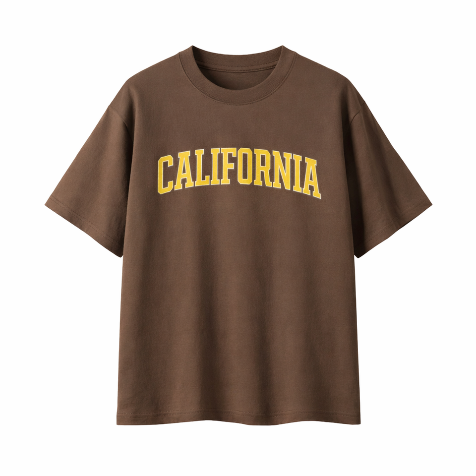 California State Pride T-Shirt in Coffee / Sand
