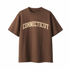Connecticut State Pride T-Shirt in Coffee / Cream