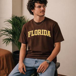 Florida State Pride T-Shirt in Coffee / Cream — lifestyle 2