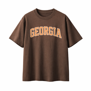 Georgia State Pride T-Shirt in Coffee / Cream