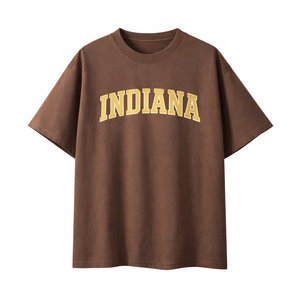 Indiana State Pride T-Shirt in Coffee / Cream