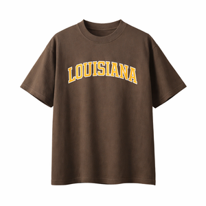 Louisiana State Pride T-Shirt in Coffee / Gold