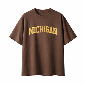 Michigan State Pride T-Shirt in Coffee / Sand