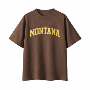 Montana State Pride T-Shirt in Coffee / Cream