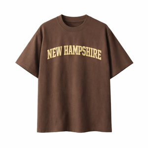 New Hampshire State Pride T-Shirt in Coffee / Cream