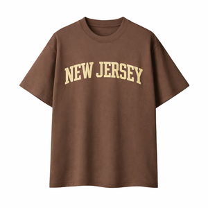New Jersey State Pride T-Shirt in Coffee / Cream
