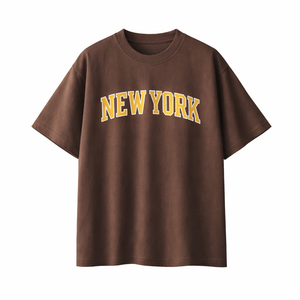 New York State Pride T-Shirt in Coffee / Gold