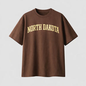North Dakota State Pride T-Shirt in Coffee / Cream