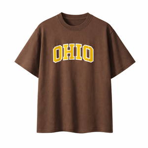 Ohio State Pride T-Shirt in Coffee / Gold