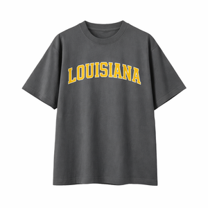 Louisiana State Pride T-Shirt in Charcoal / Gold