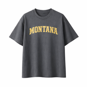 Montana State Pride T-Shirt in Charcoal / Cream