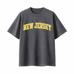 New Jersey State Pride T-Shirt in Charcoal / Gold