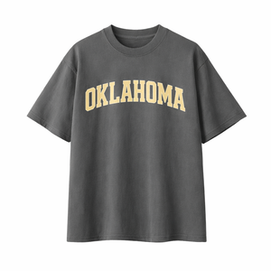 Oklahoma State Pride T-Shirt in Charcoal / Cream