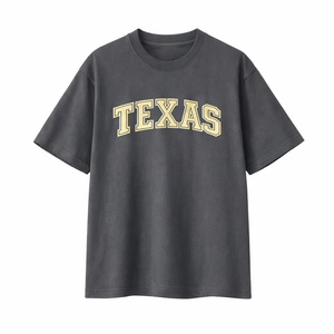 Texas State Pride T-Shirt in Charcoal / Cream
