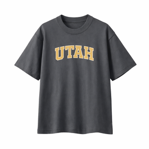 Utah State Pride T-Shirt in Charcoal / Sand