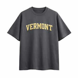 Vermont State Pride T-Shirt in Charcoal / Cream