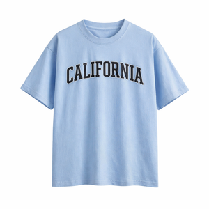 California State Pride T-Shirt in Light Blue / Navy