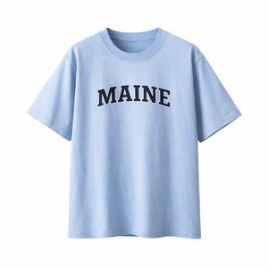 Maine State Pride T-Shirt in Light Blue / Navy