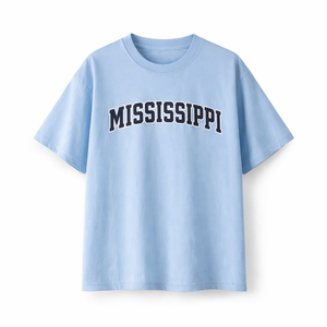 Mississippi State Pride T-Shirt in Light Blue / Navy
