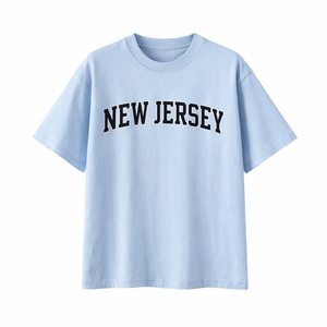 New Jersey State Pride T-Shirt in Light Blue / Navy