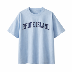 Rhode Island State Pride T-Shirt in Light Blue / Navy