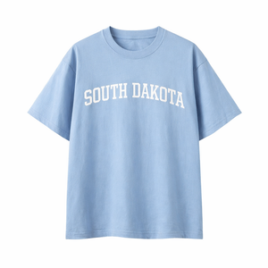 South Dakota State Pride T-Shirt in Light Blue / White