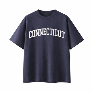 Connecticut State Pride T-Shirt in Navy / White