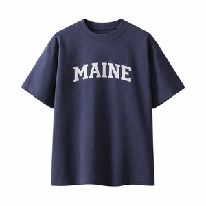 Maine State Pride T-Shirt in Navy / White