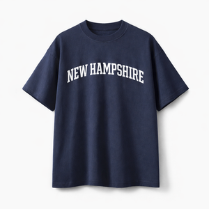 New Hampshire State Pride T-Shirt in Navy / White