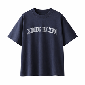 Rhode Island State Pride T-Shirt in Navy / White