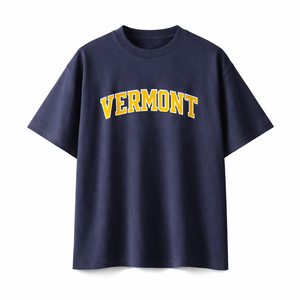 Vermont State Pride T-Shirt in Navy / Gold
