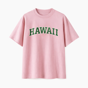 Hawaii State Pride T-Shirt in Pink / Forest Green