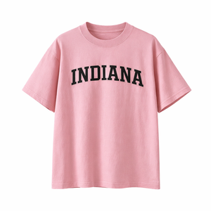 Indiana State Pride T-Shirt in Pink / Charcoal