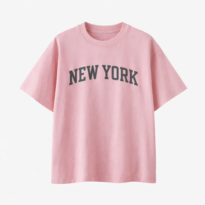 New York State Pride T-Shirt in Pink / Charcoal