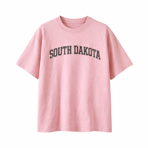 South Dakota State Pride T-Shirt in Pink / Charcoal
